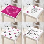 - RealHomes Fermuarlı Sandalye Minderi - Realhomes 4'lü Sevgililer Günü Konseptli Özel Tasarım Modern Kombin Fermuarlı Sandalye Minderi Seti Realhomes