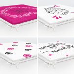 - RealHomes Fermuarlı Sandalye Minderi - Realhomes 4'lü Sevgililer Günü Konseptli Özel Tasarım Modern Kombin Fermuarlı Sandalye Minderi Seti Realhomes