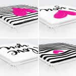 4'lü Sevgililer Günü Konseptli Özel Tasarım Modern Kombin Fermuarlı Sandalye Minderi Seti Realhomes