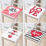 - RealHomes Fermuarlı Sandalye Minderi - Realhomes 4'lü Sevgililer Günü Konseptli Özel Tasarım Modern Kombin Fermuarlı Sandalye Minderi Seti Realhomes