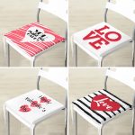 - RealHomes Fermuarlı Sandalye Minderi - Realhomes 4'lü Sevgililer Günü Konseptli Özel Tasarım Modern Kombin Fermuarlı Sandalye Minderi Seti Realhomes