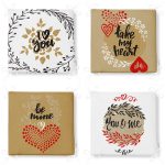 - RealHomes Fermuarlı Sandalye Minderi - Realhomes 4'lü Sevgililer Günü Konseptli Özel Tasarım Modern Kombin Fermuarlı Sandalye Minderi Seti Realhomes