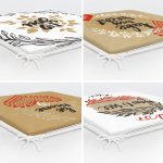 - RealHomes Fermuarlı Sandalye Minderi - Realhomes 4'lü Sevgililer Günü Konseptli Özel Tasarım Modern Kombin Fermuarlı Sandalye Minderi Seti Realhomes