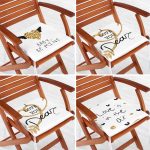 4'lü Sevgililer Günü Konseptli Özel Tasarım Modern Kombin Fermuarlı Sandalye Minderi Seti Realhomes