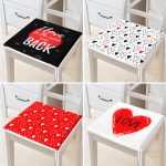 - RealHomes Fermuarlı Sandalye Minderi - Realhomes 4'lü Sevgililer Günü Konseptli Özel Tasarım Modern Kombin Fermuarlı Sandalye Minderi Seti Realhomes