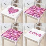 4'lü Sevgililer Günü Konseptli Özel Tasarım Modern Kombin Fermuarlı Sandalye Minderi Seti Realhomes