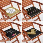 - RealHomes Fermuarlı Sandalye Minderi - Realhomes 4'lü Sevgililer Günü Konseptli Özel Tasarım Modern Kombin Fermuarlı Sandalye Minderi Seti Realhomes