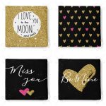 - RealHomes Fermuarlı Sandalye Minderi - Realhomes 4'lü Sevgililer Günü Konseptli Özel Tasarım Modern Kombin Fermuarlı Sandalye Minderi Seti Realhomes