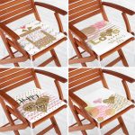 - RealHomes Fermuarlı Sandalye Minderi - Realhomes 4'lü Sevgililer Günü Konseptli Özel Tasarım Modern Kombin Fermuarlı Sandalye Minderi Seti Realhomes