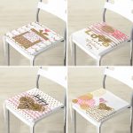 - RealHomes Fermuarlı Sandalye Minderi - Realhomes 4'lü Sevgililer Günü Konseptli Özel Tasarım Modern Kombin Fermuarlı Sandalye Minderi Seti Realhomes