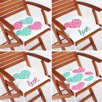 - RealHomes Fermuarlı Sandalye Minderi - Realhomes  4'lü Sevgililer Günü Konseptli Özel Tasarım Modern Kombin Fermuarlı Sandalye Minderi Seti Realhomes