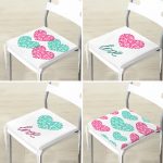 - RealHomes Fermuarlı Sandalye Minderi - Realhomes  4'lü Sevgililer Günü Konseptli Özel Tasarım Modern Kombin Fermuarlı Sandalye Minderi Seti Realhomes