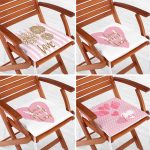 - RealHomes Fermuarlı Sandalye Minderi - Realhomes  4'lü Sevgililer Günü Konseptli Özel Tasarım Modern Kombin Fermuarlı Sandalye Minderi Seti Realhomes