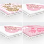 - RealHomes Fermuarlı Sandalye Minderi - Realhomes  4'lü Sevgililer Günü Konseptli Özel Tasarım Modern Kombin Fermuarlı Sandalye Minderi Seti Realhomes