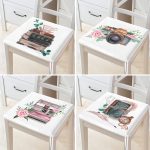 - RealHomes Fermuarlı Sandalye Minderi - Realhomes 4'lü Sevgililer Günü Konseptli Özel Tasarım Modern Kombin Fermuarlı Sandalye Minderi Seti Realhomes