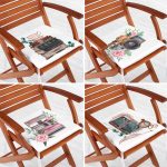 - RealHomes Fermuarlı Sandalye Minderi - Realhomes 4'lü Sevgililer Günü Konseptli Özel Tasarım Modern Kombin Fermuarlı Sandalye Minderi Seti Realhomes