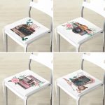 - RealHomes Fermuarlı Sandalye Minderi - Realhomes 4'lü Sevgililer Günü Konseptli Özel Tasarım Modern Kombin Fermuarlı Sandalye Minderi Seti Realhomes