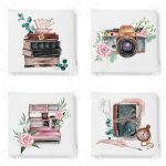 - RealHomes Fermuarlı Sandalye Minderi - Realhomes 4'lü Sevgililer Günü Konseptli Özel Tasarım Modern Kombin Fermuarlı Sandalye Minderi Seti Realhomes