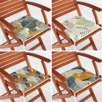 - RealHomes Fermuarlı Sandalye Minderi - Realhomes  4'lü Soyut Çizimler Motifli Dijital Baskılı Dekoratif Fermuarlı Sandalye Minderi Seti Realhomes