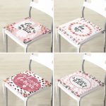 - RealHomes Fermuarlı Sandalye Minderi - Realhomes  4'lü Sevgililer Günü Konseptli Özel Tasarım Modern Kombin Fermuarlı Sandalye Minderi Seti Realhomes