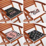 - RealHomes Fermuarlı Sandalye Minderi - Realhomes  4'lü Sevgililer Günü Konseptli Özel Tasarım Modern Kombin Fermuarlı Sandalye Minderi Seti Realhomes