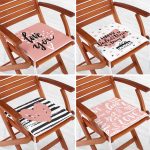 - RealHomes Fermuarlı Sandalye Minderi - Realhomes  4'lü Sevgililer Günü Konseptli Özel Tasarım Modern Kombin Fermuarlı Sandalye Minderi Seti Realhomes