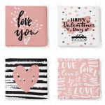 - RealHomes Fermuarlı Sandalye Minderi - Realhomes  4'lü Sevgililer Günü Konseptli Özel Tasarım Modern Kombin Fermuarlı Sandalye Minderi Seti Realhomes