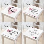 - RealHomes Fermuarlı Sandalye Minderi - Realhomes  4'lü Sevgililer Günü Konseptli Özel Tasarım Modern Kombin Fermuarlı Sandalye Minderi Seti Realhomes