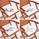 - RealHomes Fermuarlı Sandalye Minderi - Realhomes  4'lü Sevgililer Günü Konseptli Özel Tasarım Modern Kombin Fermuarlı Sandalye Minderi Seti Realhomes