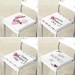 - RealHomes Fermuarlı Sandalye Minderi - Realhomes  4'lü Sevgililer Günü Konseptli Özel Tasarım Modern Kombin Fermuarlı Sandalye Minderi Seti Realhomes