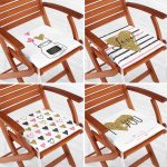 4'lü Sevgililer Günü Konseptli Özel Tasarım Modern Kombin Fermuarlı Sandalye Minderi Seti Realhomes