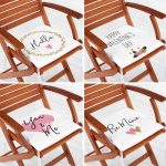 - RealHomes Fermuarlı Sandalye Minderi - Realhomes  4'lü Sevgililer Günü Konseptli Özel Tasarım Modern Kombin Fermuarlı Sandalye Minderi Seti Realhomes