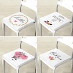 - RealHomes Fermuarlı Sandalye Minderi - Realhomes  4'lü Sevgililer Günü Konseptli Özel Tasarım Modern Kombin Fermuarlı Sandalye Minderi Seti Realhomes