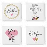 - RealHomes Fermuarlı Sandalye Minderi - Realhomes  4'lü Sevgililer Günü Konseptli Özel Tasarım Modern Kombin Fermuarlı Sandalye Minderi Seti Realhomes