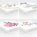 - RealHomes Fermuarlı Sandalye Minderi - Realhomes  4'lü Sevgililer Günü Konseptli Özel Tasarım Modern Kombin Fermuarlı Sandalye Minderi Seti Realhomes