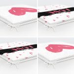 4'lü Sevgililer Günü Konseptli Özel Tasarım Modern Kombin Fermuarlı Sandalye Minderi Seti Realhomes