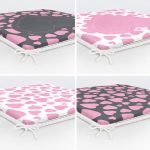 4'lü Sevgililer Günü Konseptli Özel Tasarım Modern Kombin Fermuarlı Sandalye Minderi Seti Realhomes