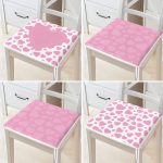 4'lü Sevgililer Günü Konseptli Özel Tasarım Modern Kombin Fermuarlı Sandalye Minderi Seti Realhomes