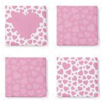 4'lü Sevgililer Günü Konseptli Özel Tasarım Modern Kombin Fermuarlı Sandalye Minderi Seti Realhomes