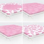 4'lü Sevgililer Günü Konseptli Özel Tasarım Modern Kombin Fermuarlı Sandalye Minderi Seti Realhomes