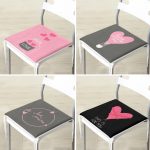 4'lü Sevgililer Günü Konseptli Özel Tasarım Modern Kombin Fermuarlı Sandalye Minderi Seti Realhomes