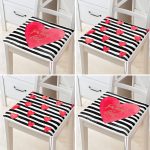 - RealHomes Fermuarlı Sandalye Minderi - Realhomes  4'lü Sevgililer Günü Konseptli Özel Tasarım Modern Kombin Fermuarlı Sandalye Minderi Seti Realhomes