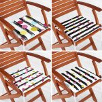 - RealHomes Fermuarlı Sandalye Minderi - Realhomes  4'lü Renkli Puantiye Motifli Dijital Baskılı Modern Fermuarlı Sandalye Minderi Seti Realhomes