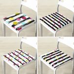 - RealHomes Fermuarlı Sandalye Minderi - Realhomes  4'lü Renkli Puantiye Motifli Dijital Baskılı Modern Fermuarlı Sandalye Minderi Seti Realhomes