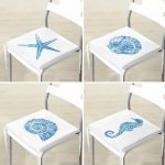 - RealHomes Fermuarlı Sandalye Minderi - Realhomes 4'lü Deniz Canlıları Konseptli Dekoratif Fermuarlı Sandalye Minderi Seti Realhomes