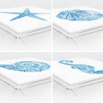 - RealHomes Fermuarlı Sandalye Minderi - Realhomes 4'lü Deniz Canlıları Konseptli Dekoratif Fermuarlı Sandalye Minderi Seti Realhomes