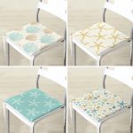 4'lü Deniz Yıldızı Motifli Dijital Baskılı Modern Fermuarlı Sandalye Minderi Seti Realhomes