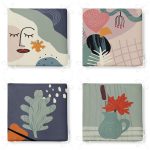 - RealHomes Fermuarlı Sandalye Minderi - Realhomes 4'lü Bohem Tasarımlı Dijital Baskılı Fermuarlı Sandalye Minderi Seti Realhomes