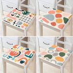 - RealHomes Fermuarlı Sandalye Minderi - Realhomes  4'lü Soyut Desenli Özel Tasarımlı Fermuarlı Sandalye Minderi Seti Realhomes