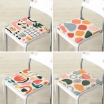 - RealHomes Fermuarlı Sandalye Minderi - Realhomes  4'lü Soyut Desenli Özel Tasarımlı Fermuarlı Sandalye Minderi Seti Realhomes